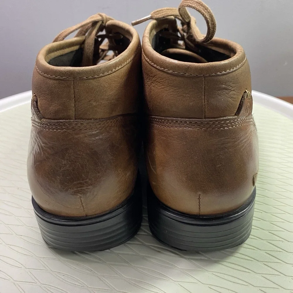 Rockport‎ Brown Leather Lace Up Ankle Boots Mens 9.5 M. Used